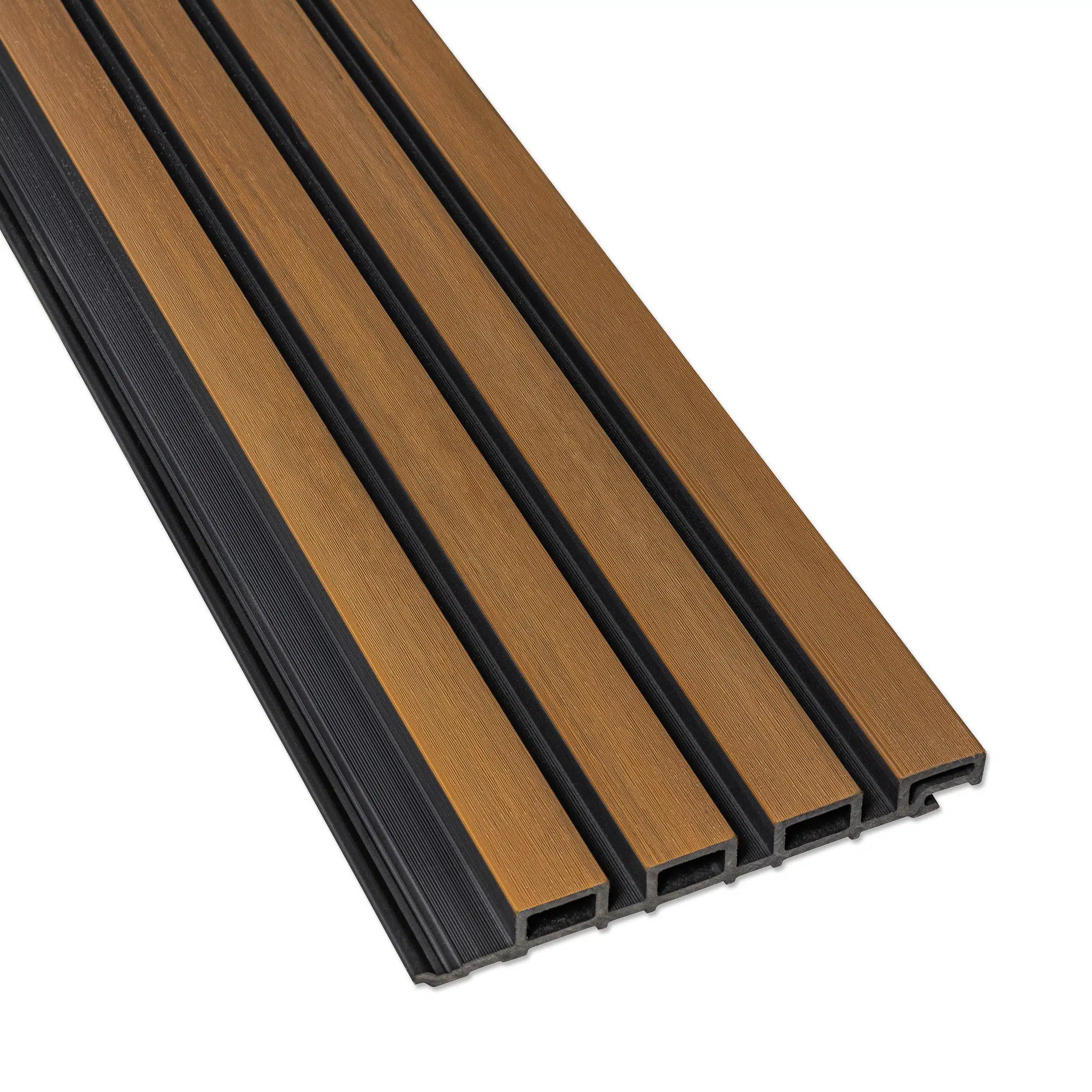 Fassadenverkleidung Komposit - Teak + Schwarz | 2900 x 200 mm