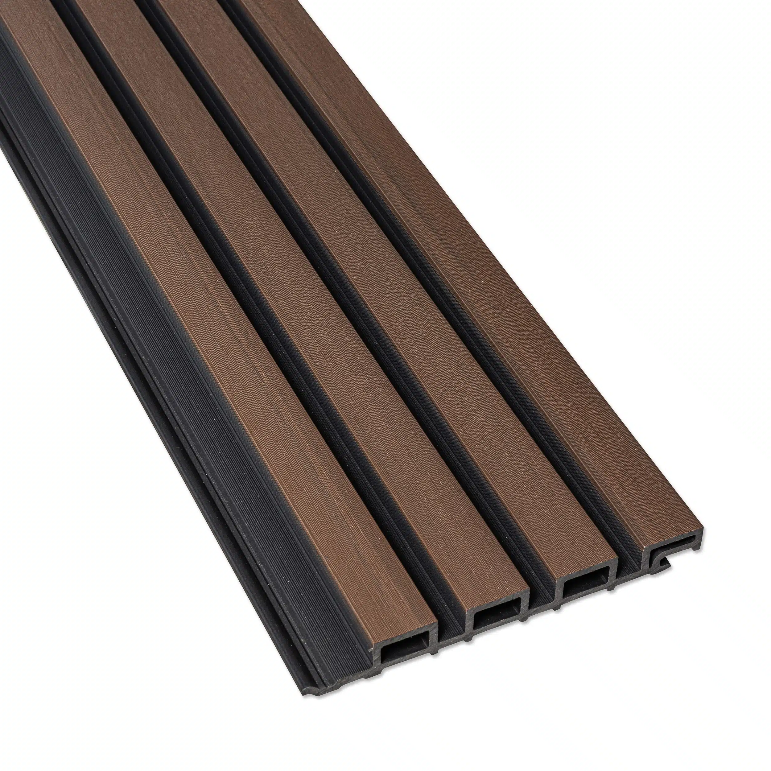 Fassadenverkleidung Komposit - Nussbaum + Schwarz | 2900 x 200 mm