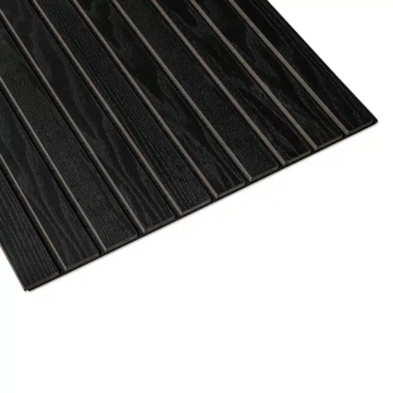 Akustik Paneele Schwarze Eiche breite Lamellen –50mm- 260x60cm