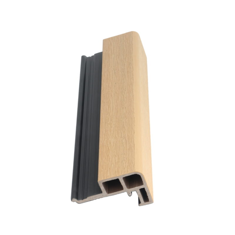 Hochwertige Eckprofil für breite Latten-Fassadenverkleidung Eiche + Schwarz