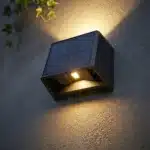Außenbeleuchtung | led-wandleuchte mit solar | 1,5w | 2700k | schwarz