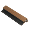 Hochwertige Eckprofil für breite Lamellen-Fassadenverkleidung Teak + Schwarz